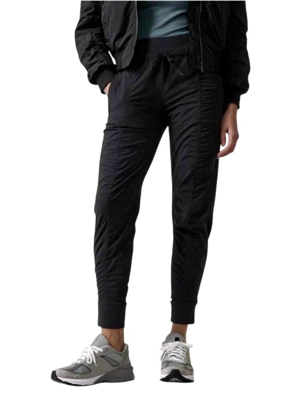 Athleta Attitude II Jogger Pants Black Size 4 Lightweight Stretch Waistband Acti